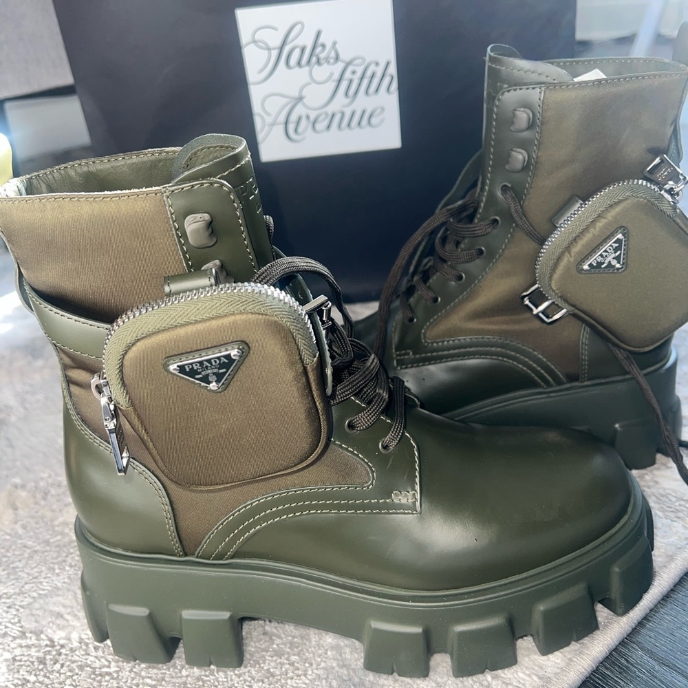 Prada Monolith Combat Boot